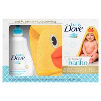 Kit Dove Baby Sabonete Líquido Hidratação 400mL + Toalha de Banho Pato - Cod. 7891150067844C6