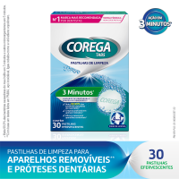 Limpador de Dentadura Corega Tabs Pastilhas 30 pastilhas - Cod. 7896009498305