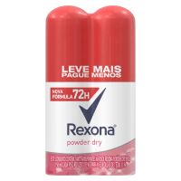 Oferta 2 Desodorantes Antitranspirante Rexona Feminino Aerosol Powder Dry 72 horas 150mL - Cod. 7891150048577