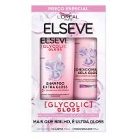 Kit  Shampoo 375mL e Condicionador 170mL Elseve Glycolic Gloss - Cod. 7908615085418