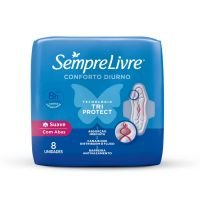 Absorvente Sempre Livre Conforto Diurno Suave com Abas 8 unidades - Cod. 7891010031633