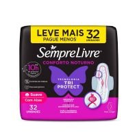 Absorvente Sempre Livre Conforto Noturno Suave com Abas 32 unidades - Cod. 7891010518844