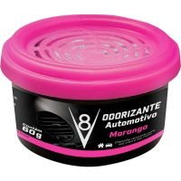 Perfumador de Ambientes Automóveis V8 Gel Aroma Morango Rosa 60g - Cod. 7896183316198