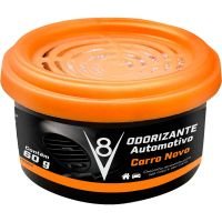 Perfumador de Ambientes Automóveis V8 Gel Aroma Carro Novo Laranja 60g - Cod. 7896183316181