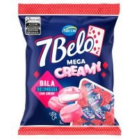 Bala Framboesa Recheio Creme 7 Belo Mega Creamy Pacote 90gr - Cod. 7891118026678