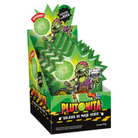 Pirulito com Cristais Explosivos Galáxia da Maçã-Verde Plutonita Caixa 165g 15 Unidades - Cod. 7891118026913