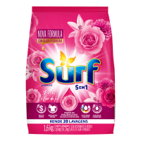 Lava Roupas Sanitizante em Pó Surf 5 em 1 Rosas e Flor de Lis 1.6kg - Cod. C58761