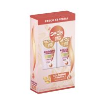 Kit Oferta Shampoo + Tratamento Condicionador Seda by Niina Secrets Colágeno e Vitamina C 325ml Cada Preço Especial - Cod. C73591