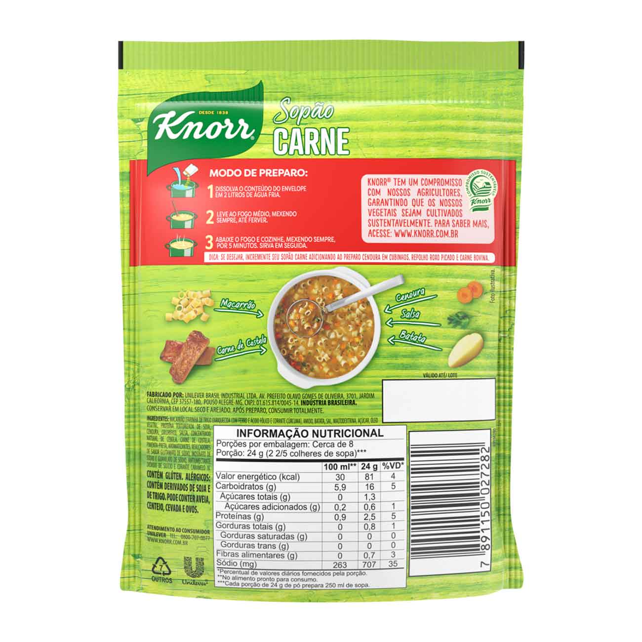 Sopo Knorr Carne Mais Macarro 195g