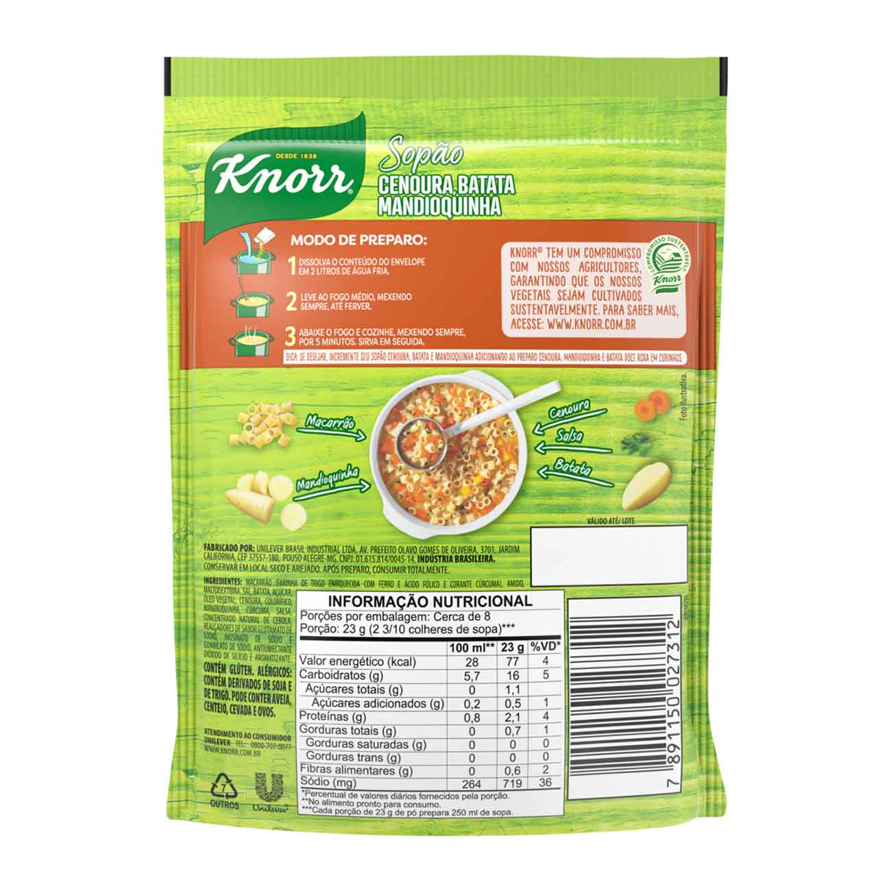 Sopo Knorr Cenoura, Batata e Mandioquinha 183g