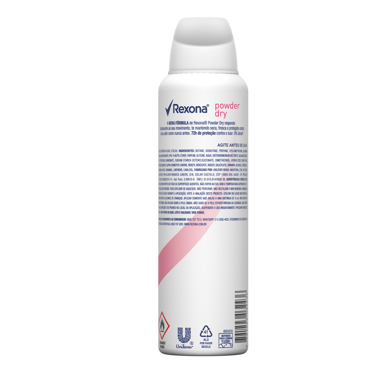 Desodorante Rexona Antitranspirante Feminino Aerosol Powder Dry 72 horas 150mL