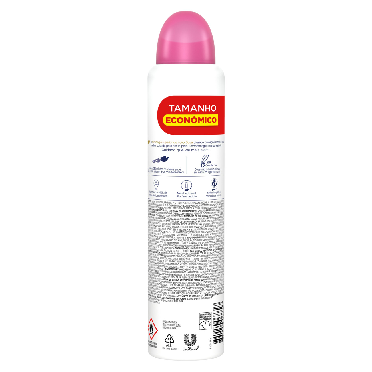 Desodorante Aerosol Antitranspirante Dove Go Fresh Rom 200mL