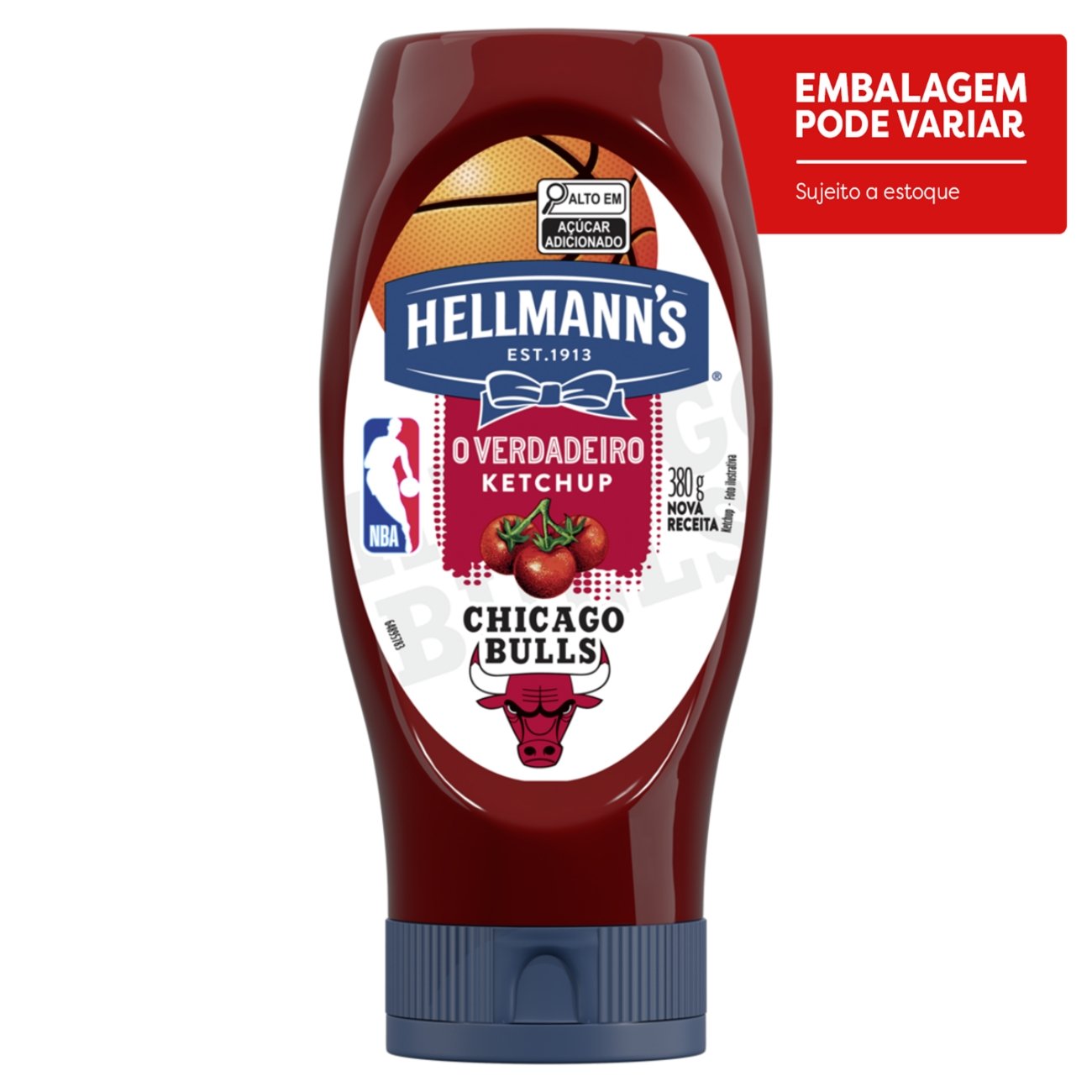 Ketchup NBA Chicago Bulls Hellmann's Squeeze 380g