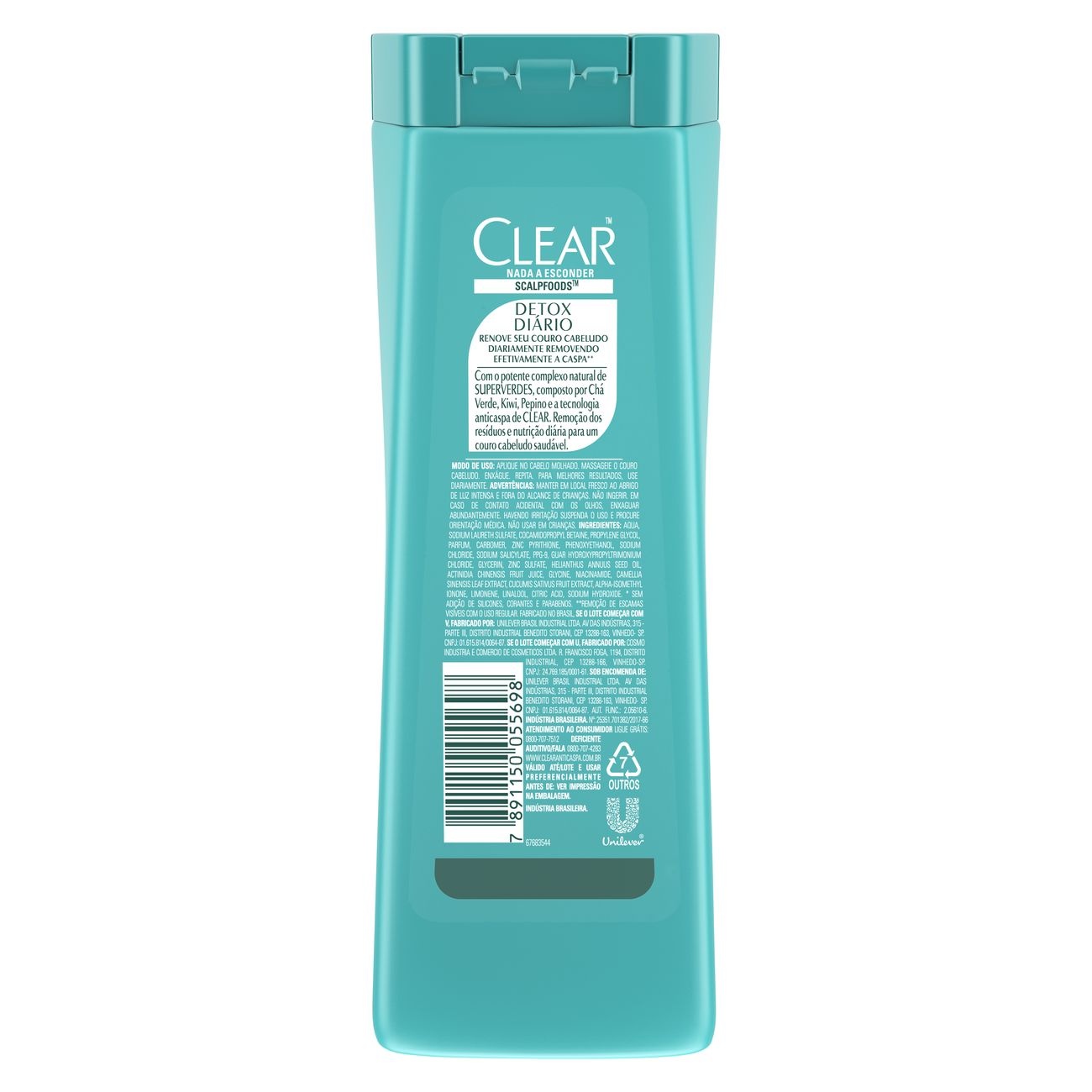 Shampoo Anticaspa Clear Detox Dirio 200ml