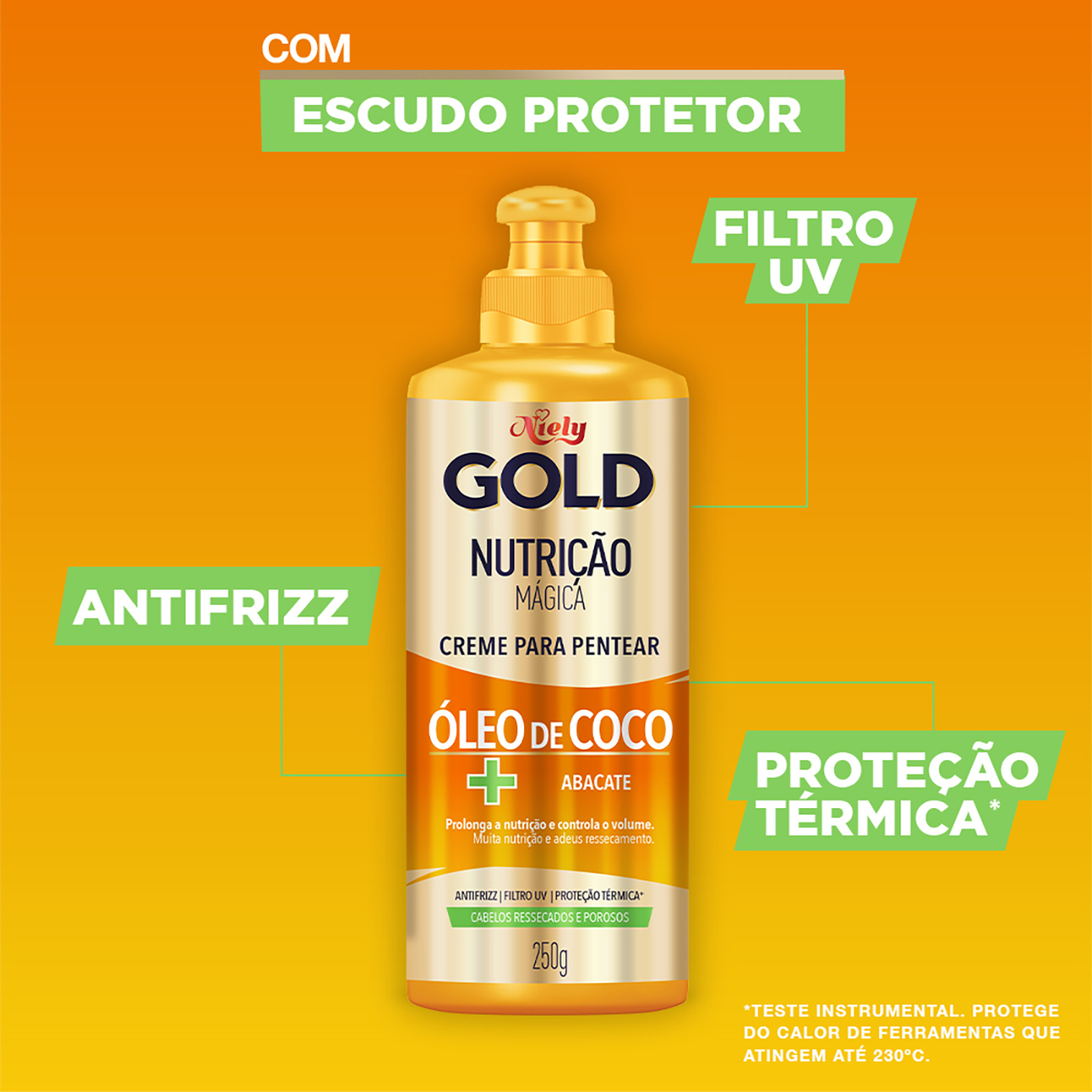 Creme para Pentear Niely Gold Nutrio Mgica 250Gr