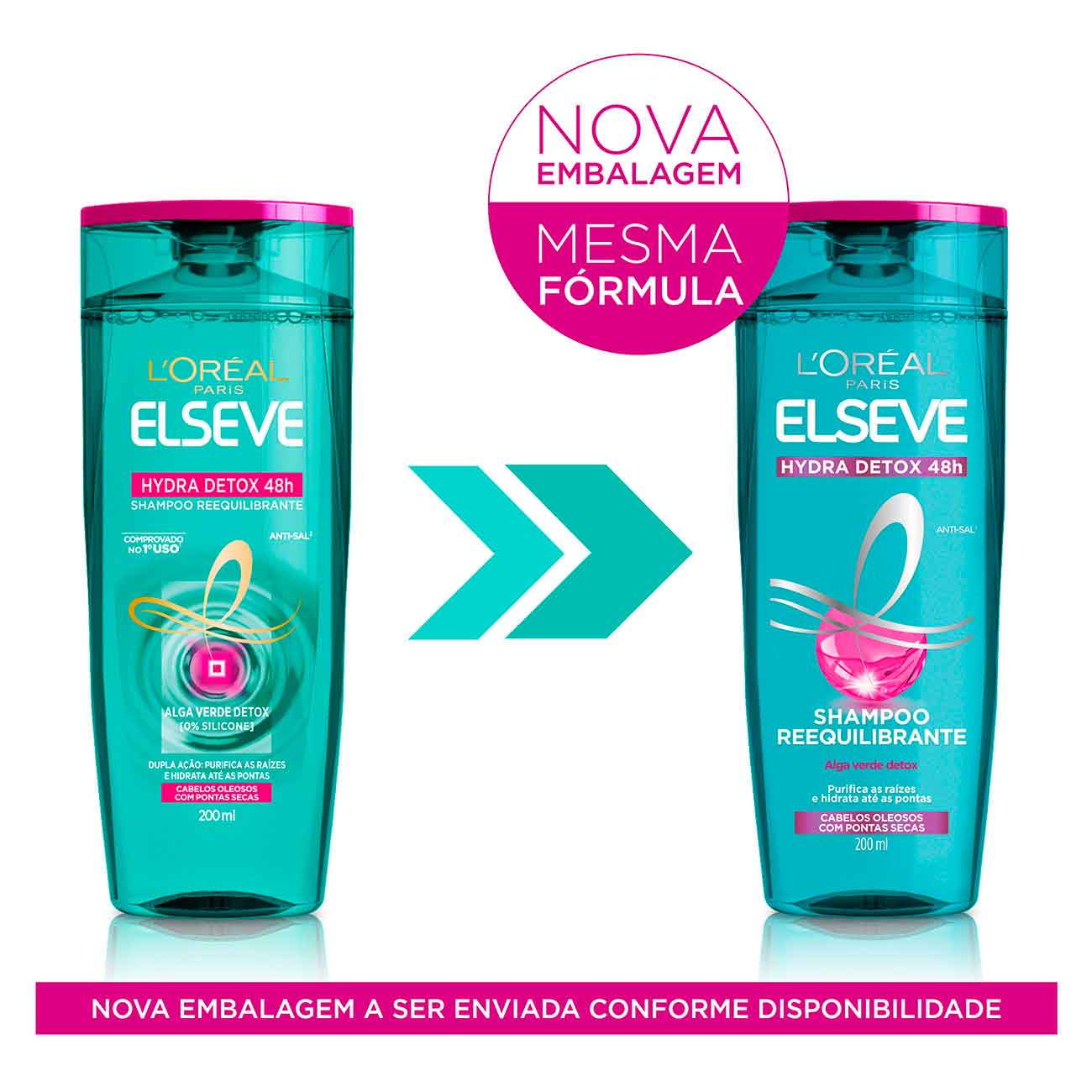 Shampoo Elseve Hydra-Detox Anti-Oleosidade 200mL