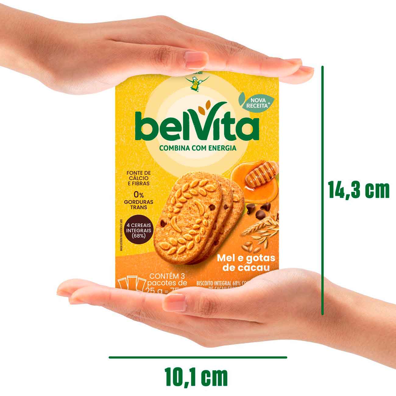 Biscoito Belvita Mel E Cacau Multipack 75g com 3 Unidades de 25g