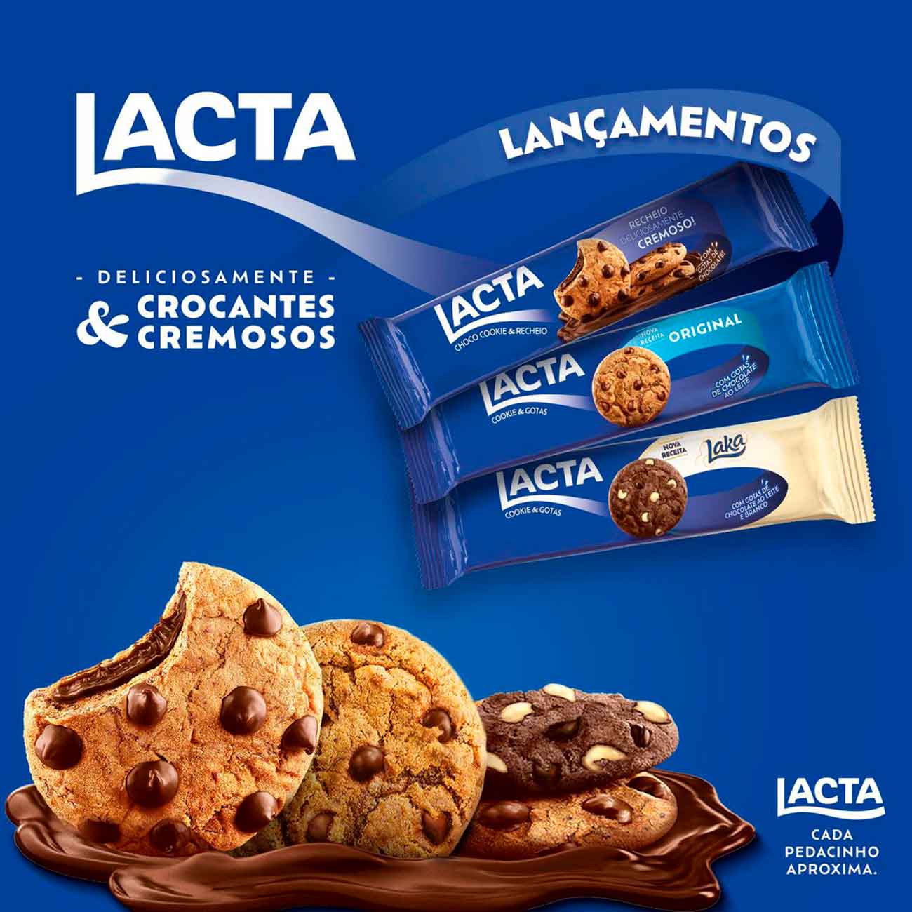 Biscoito Cookies Lacta Laka 80g