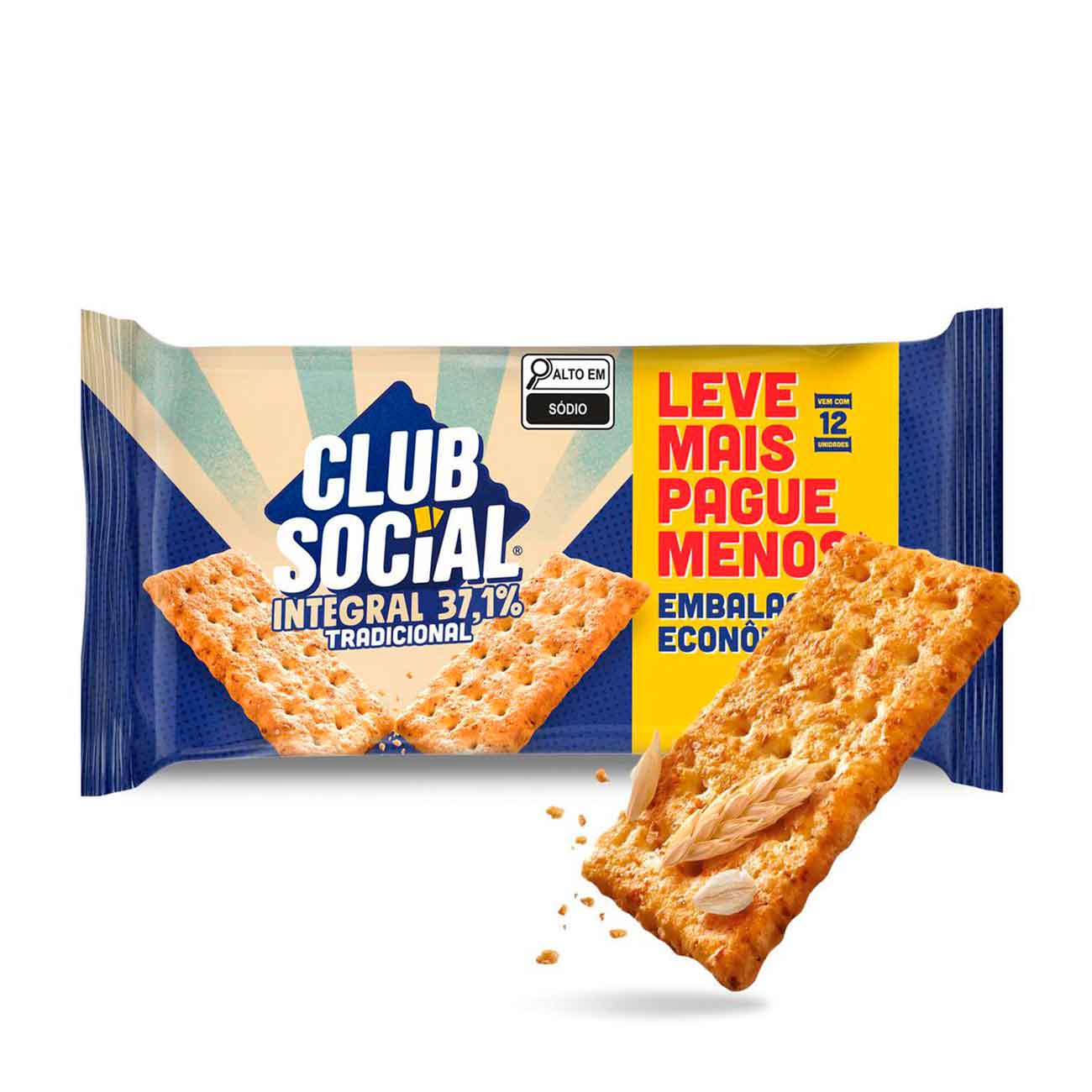 Biscoito Club Social Integral Tradicional Embalagem Econmica 288g