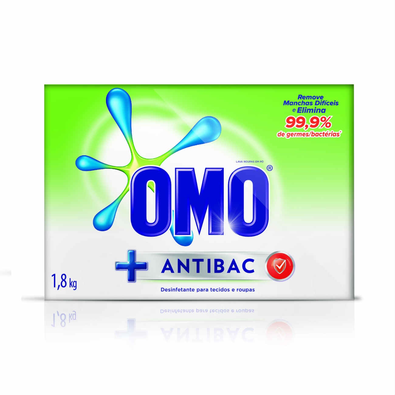 Detergente em Pó Omo Antibac 1,8Kg