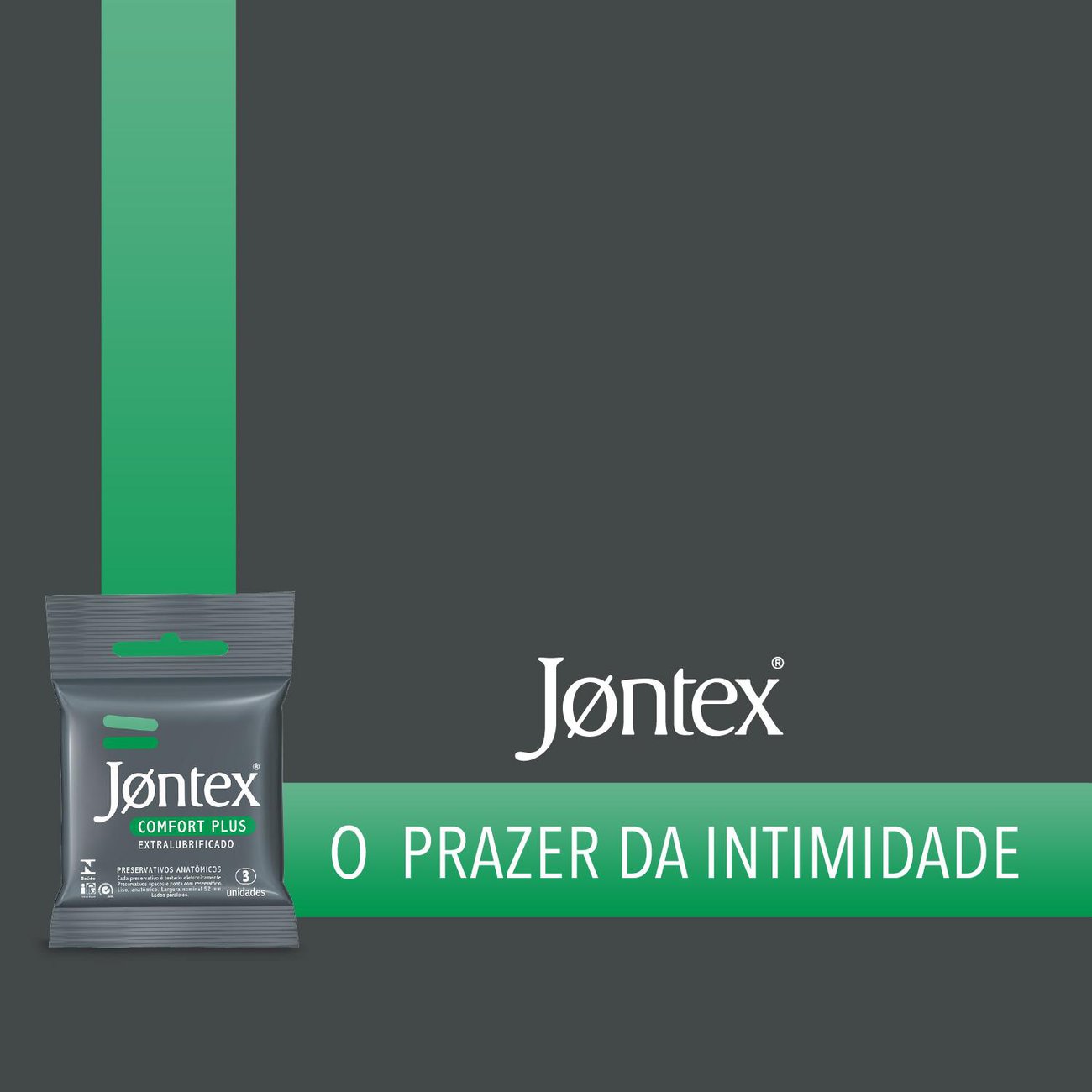 Preservativo Camisinha Jontex Extra Lubrificado - 3 Unidades