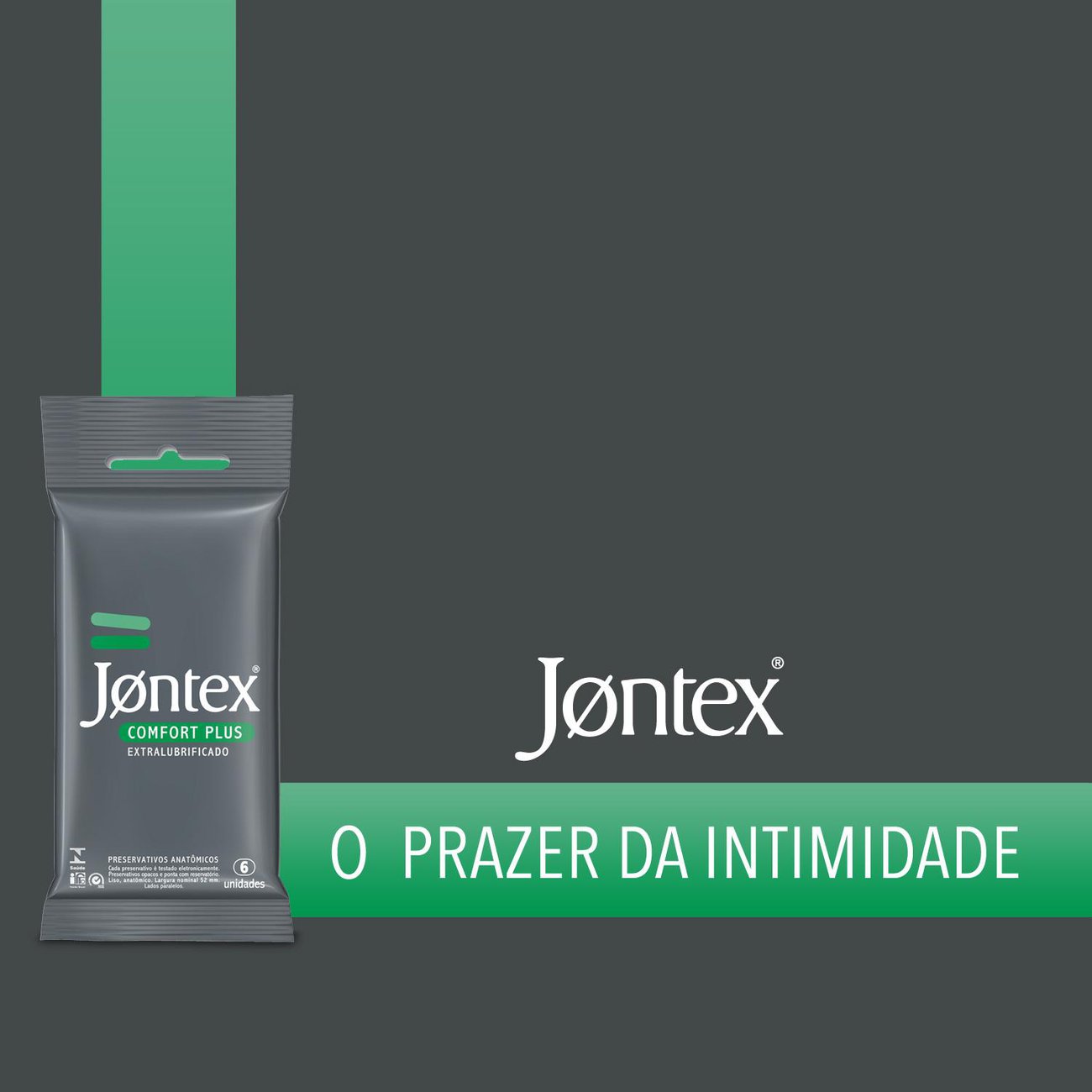 Preservativo Camisinha Jontex Extra Lubrificado - 6 Unidades