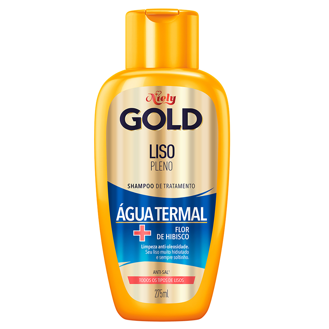 Shampoo Niely Gold Liso Pleno 275mL