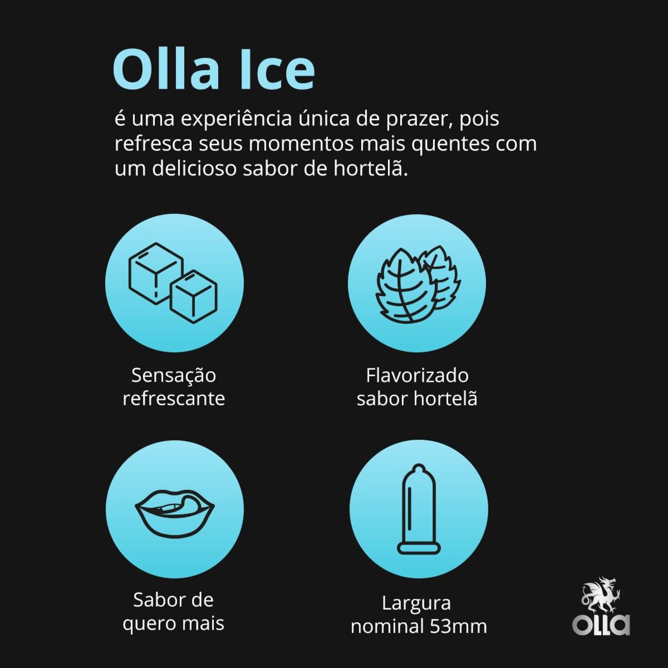 Preservativo Camisinha Olla Ice - 6 Unidades