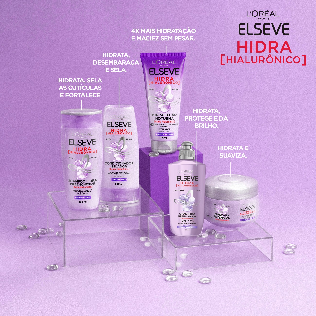 Shampoo Preenchedor Elseve Hidra Hialurnico 400mL