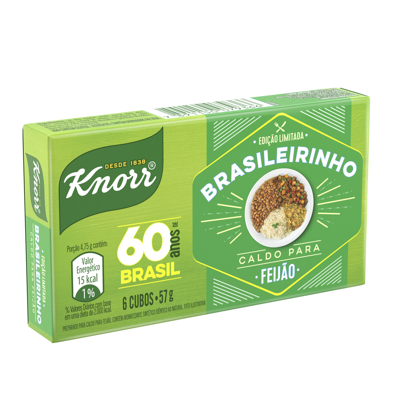 Caldo em Tablete para Feijo Knorr 57g 6 Unidades Edio Limitada Brasileirinho