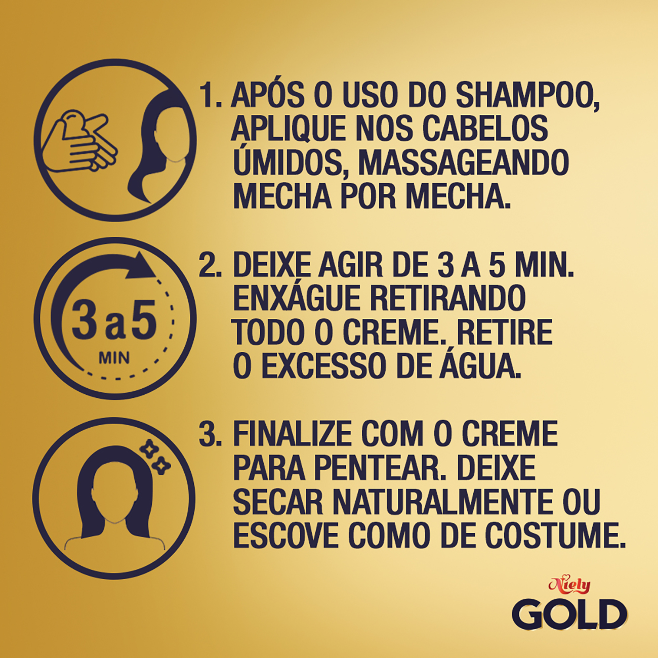 Creme de Tratamento Niely Gold Nutrio Mgica 430Gr