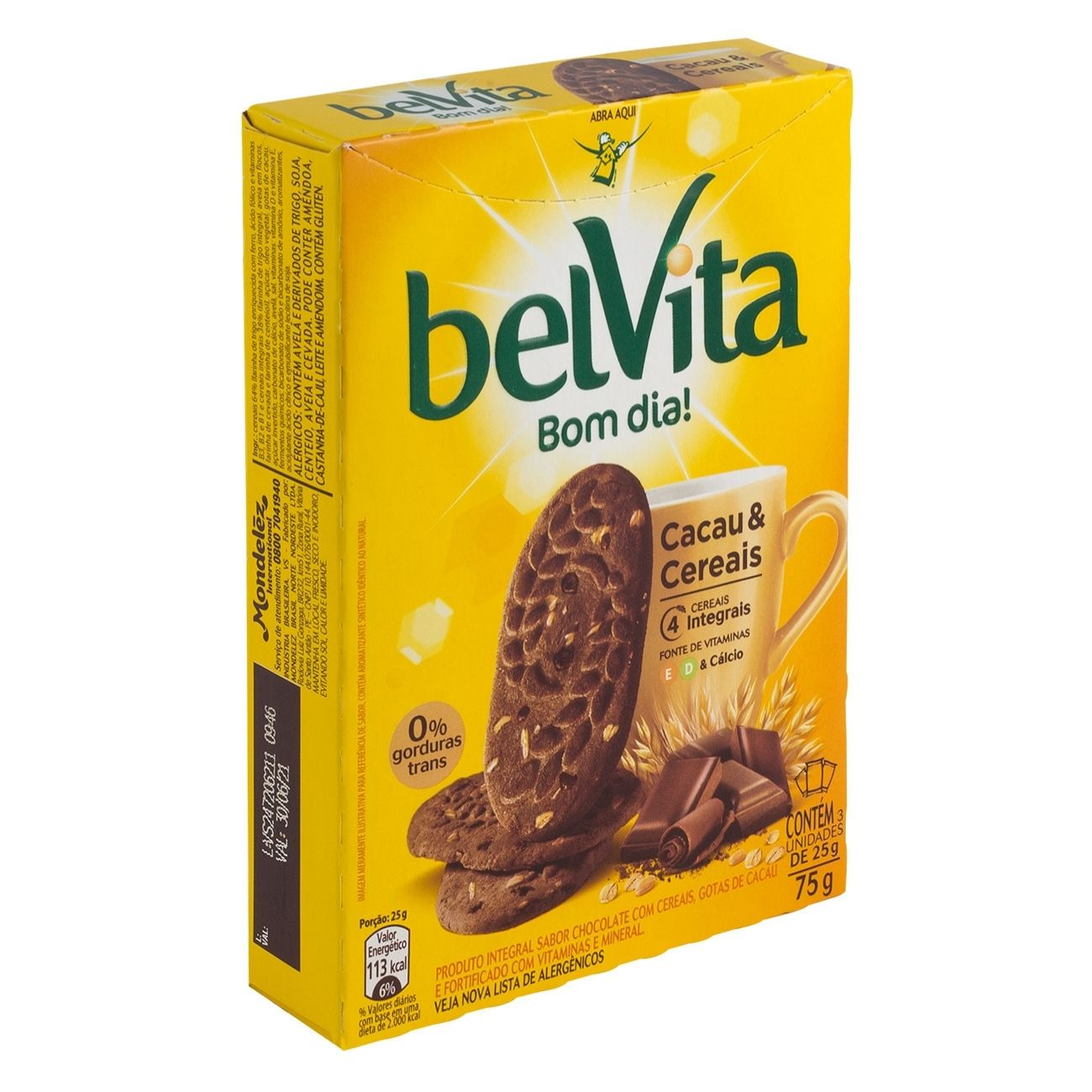 Biscoito Belvita Cacau e Cereais  25g