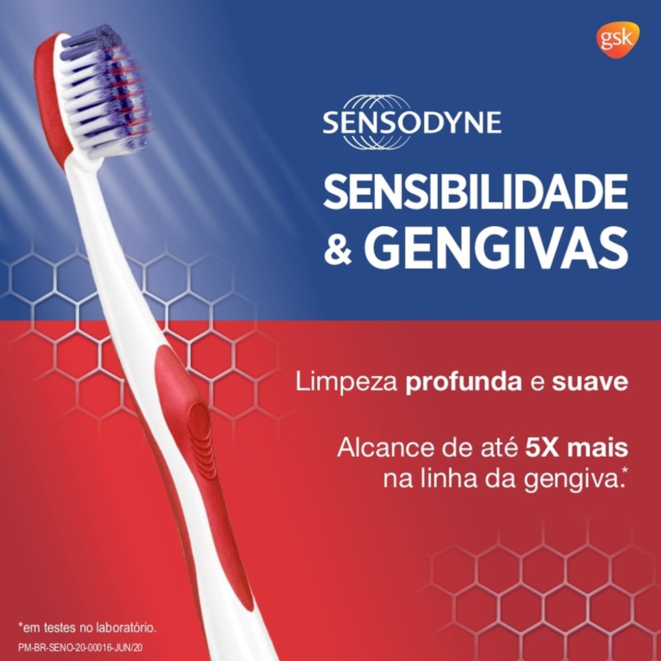 Sensodyne Sensibilidade e Gengivas Escova Dental para Dentes Sensveis