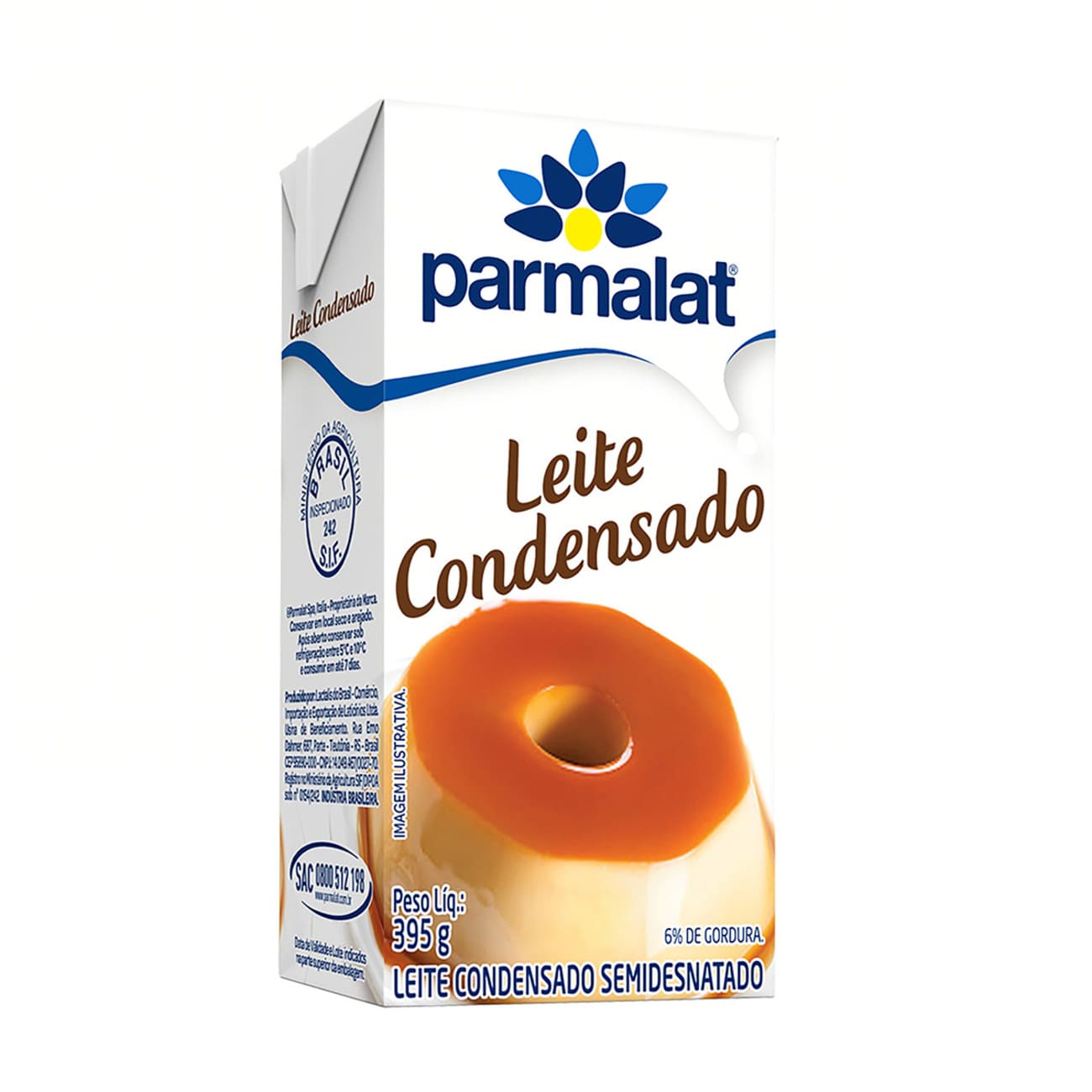 Leite Condensado Semidesnatado Parmalat Caixa 395g