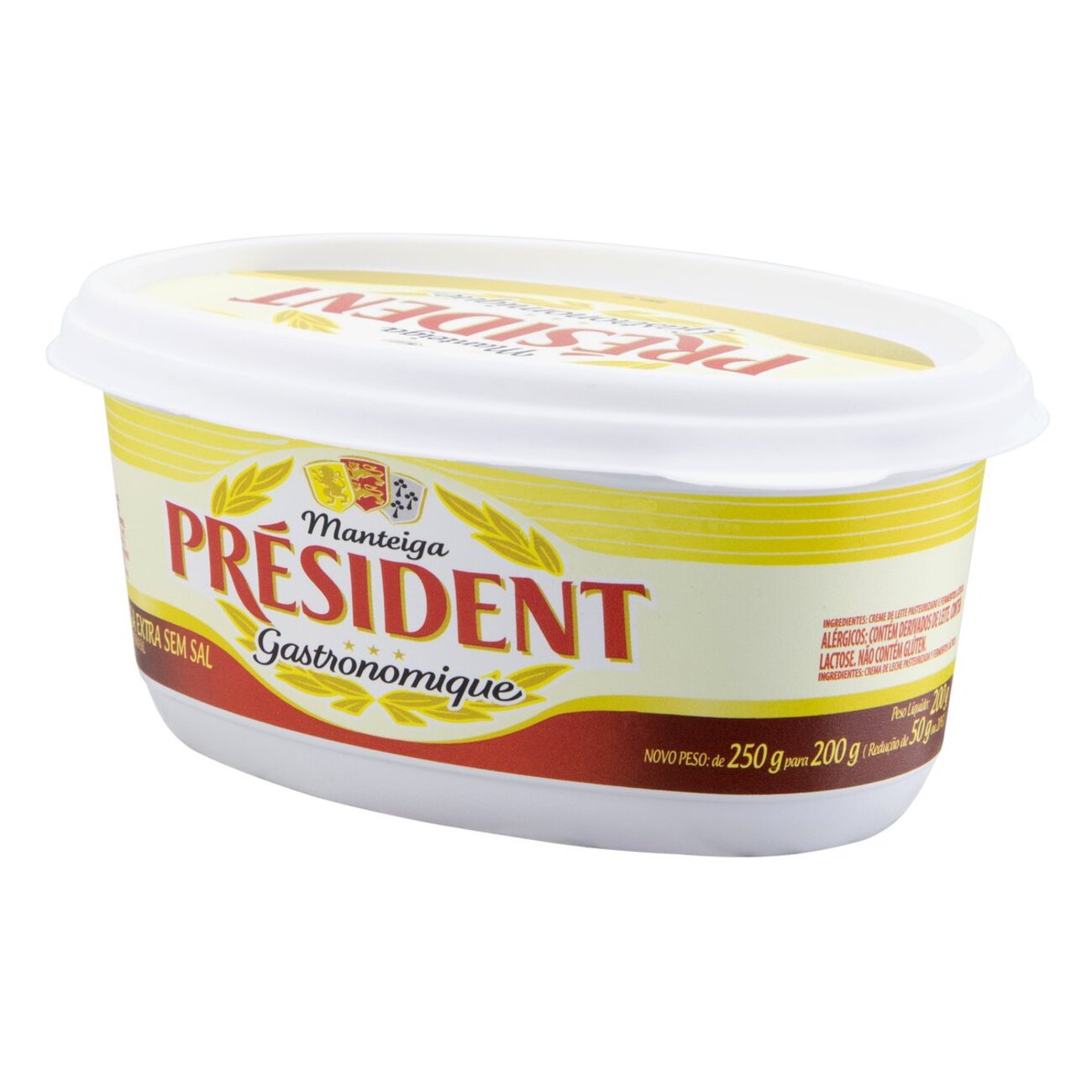 Manteiga Extra sem Sal Prsident Gastronomique Pote 200g
