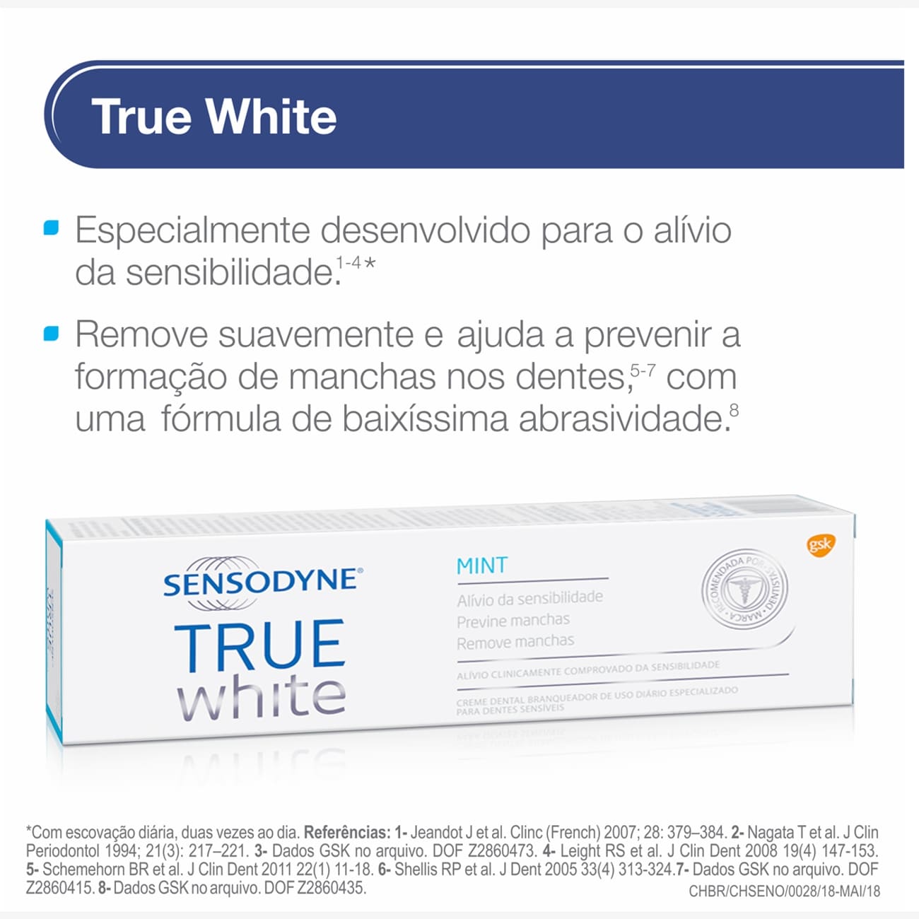 Sensodyne True White Creme Dental para Dentes Sensveis 100g