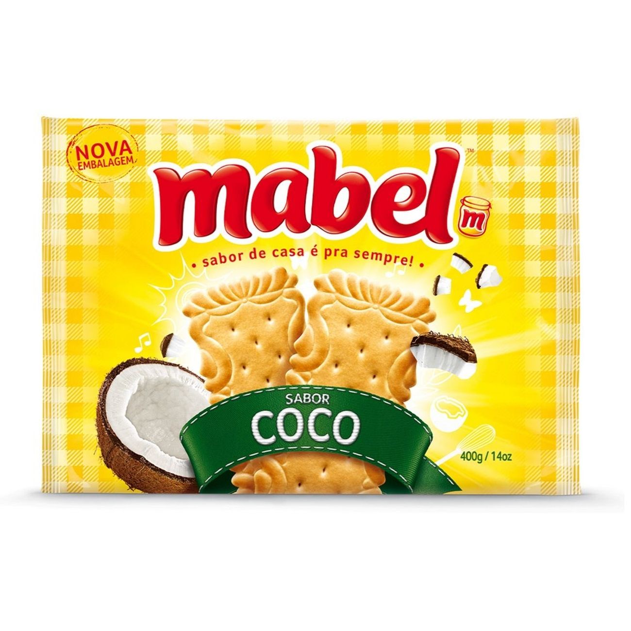 Biscoito Coco Mabel Pacote 400g