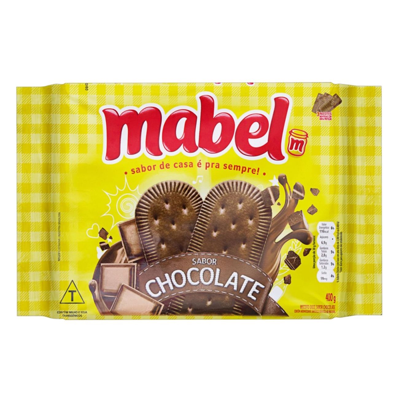 Biscoito Chocolate Mabel Pacote 400g