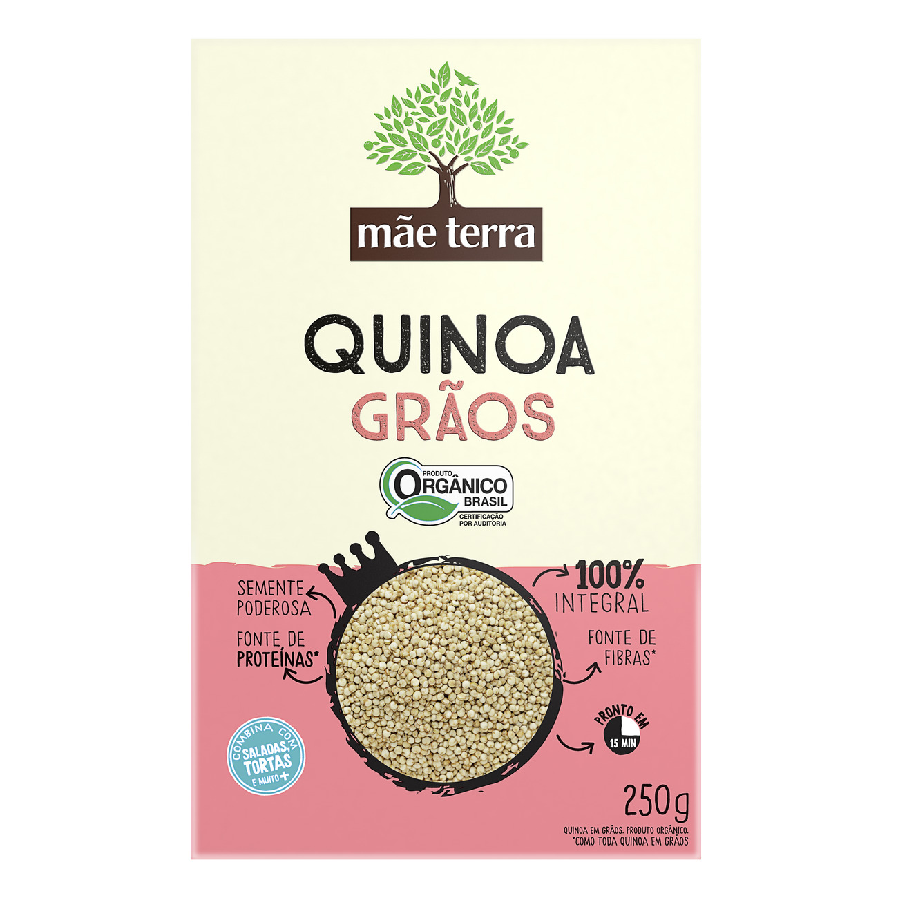 Quinoa em Grãos Integral Orgânica Mãe Terra 250g