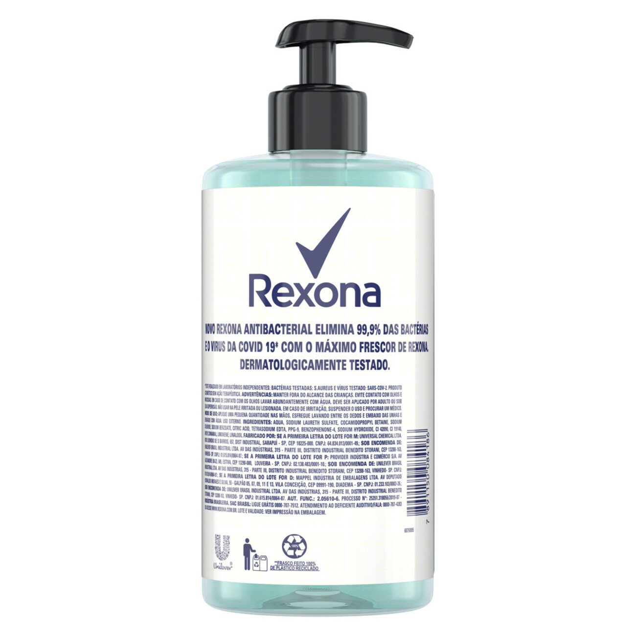 Sabonete Lquido Rexona Antibacterial para as Mos Limpeza Profunda 500mL