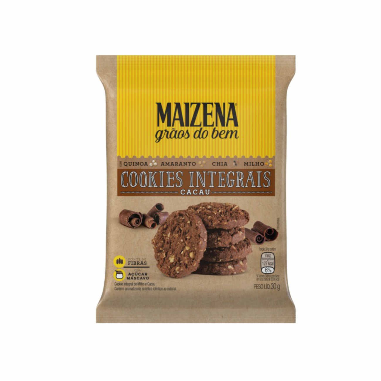 Maizena Grãos do Bem Mini Cookies Integrais de Cacau 30g