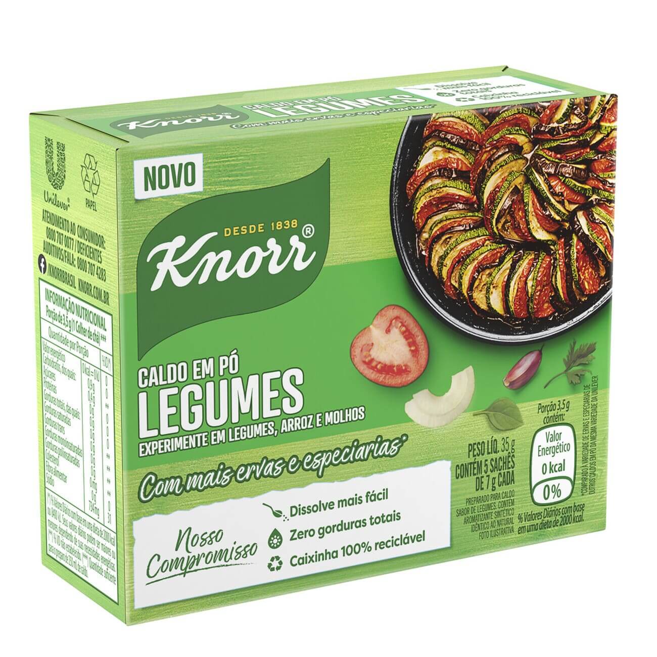 Caldo em P Legumes Knorr 35g Com 5 Unidades
