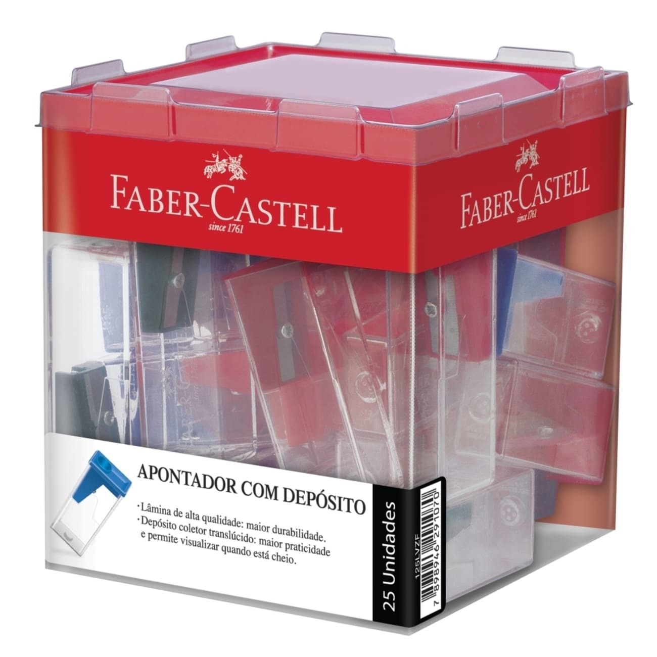 Apontador com Depsito Faber-Castell Mix 1 Di C/ 25 Un