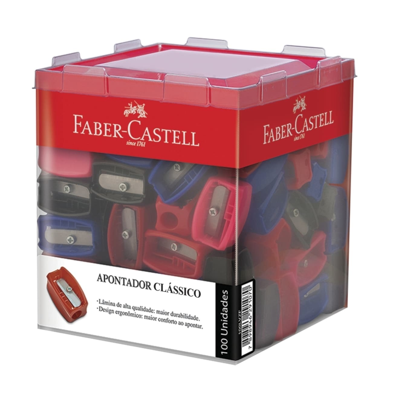 Apontador Clssico Faber-Castell Mix 1 Di C/ 100 Un