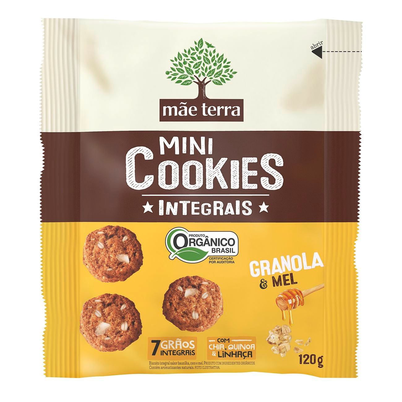 Cookies Orgânicos Mãe Terra Diet Granola e Mel 120g