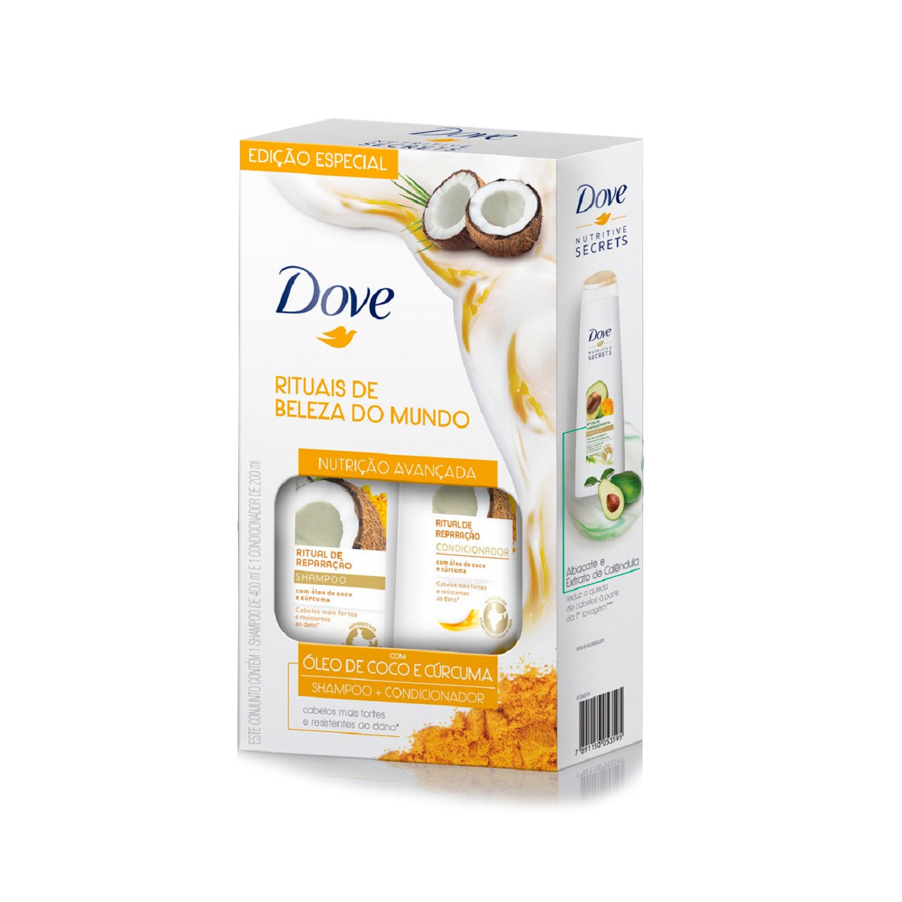 Oferta Shampoo 400ml + Condicionador 200ml Dove Ritual de Reparação