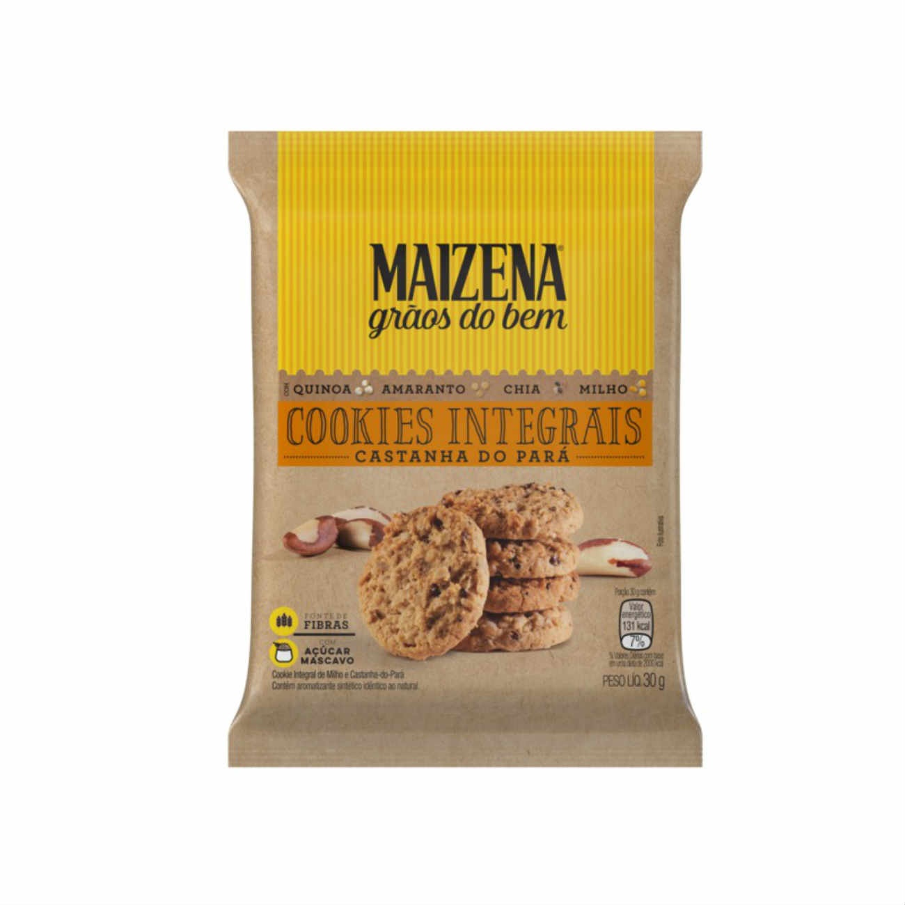 Cookies Integrais Maizena Castanha do Pará 30g | Display