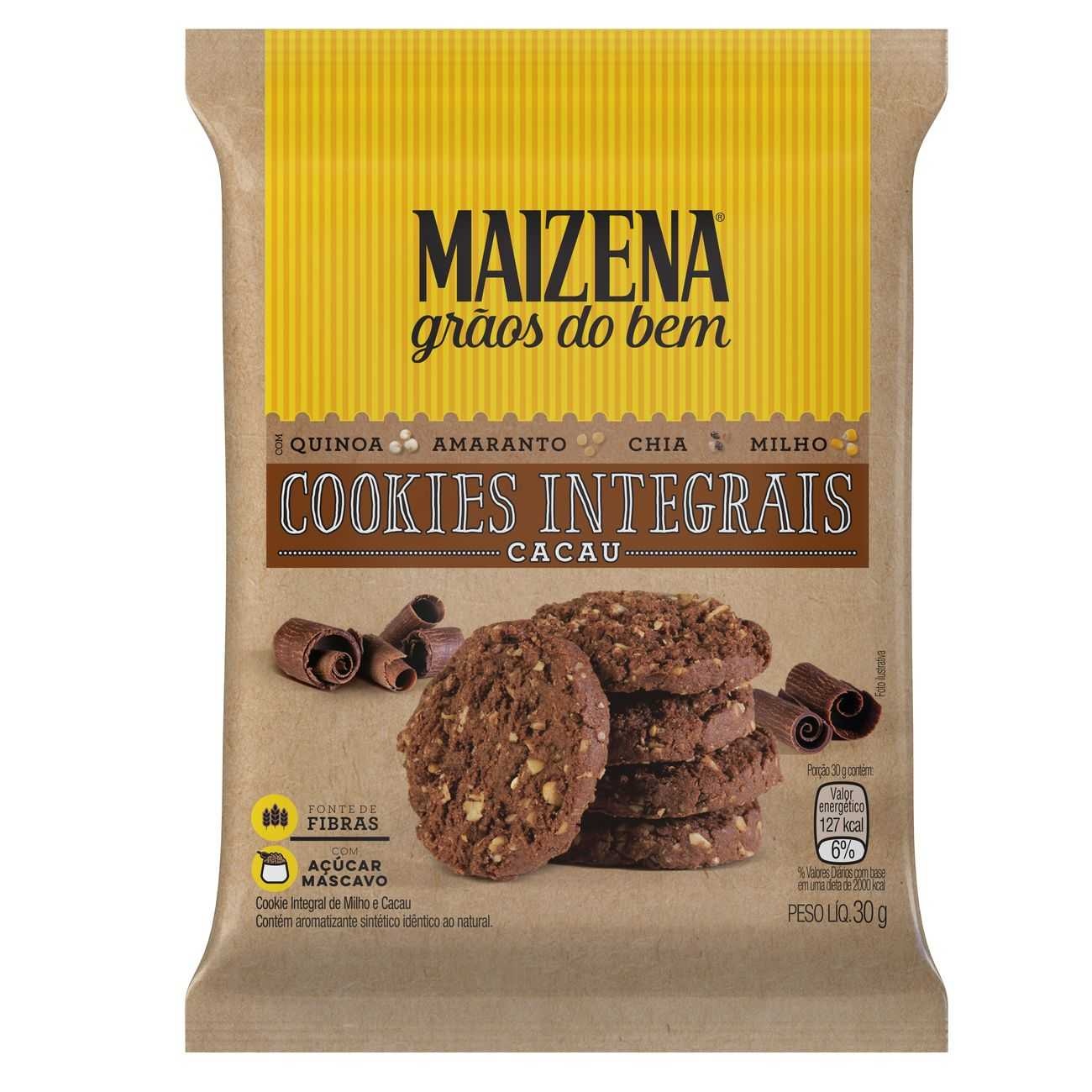 Cookies Integrais Maizena Cacau 30g