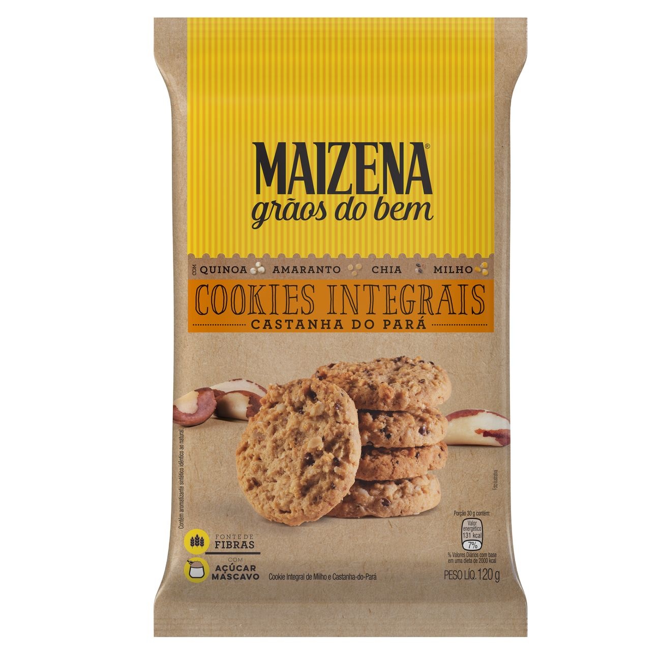 Cookies Integrais Maizena Castanha do Pará 120g