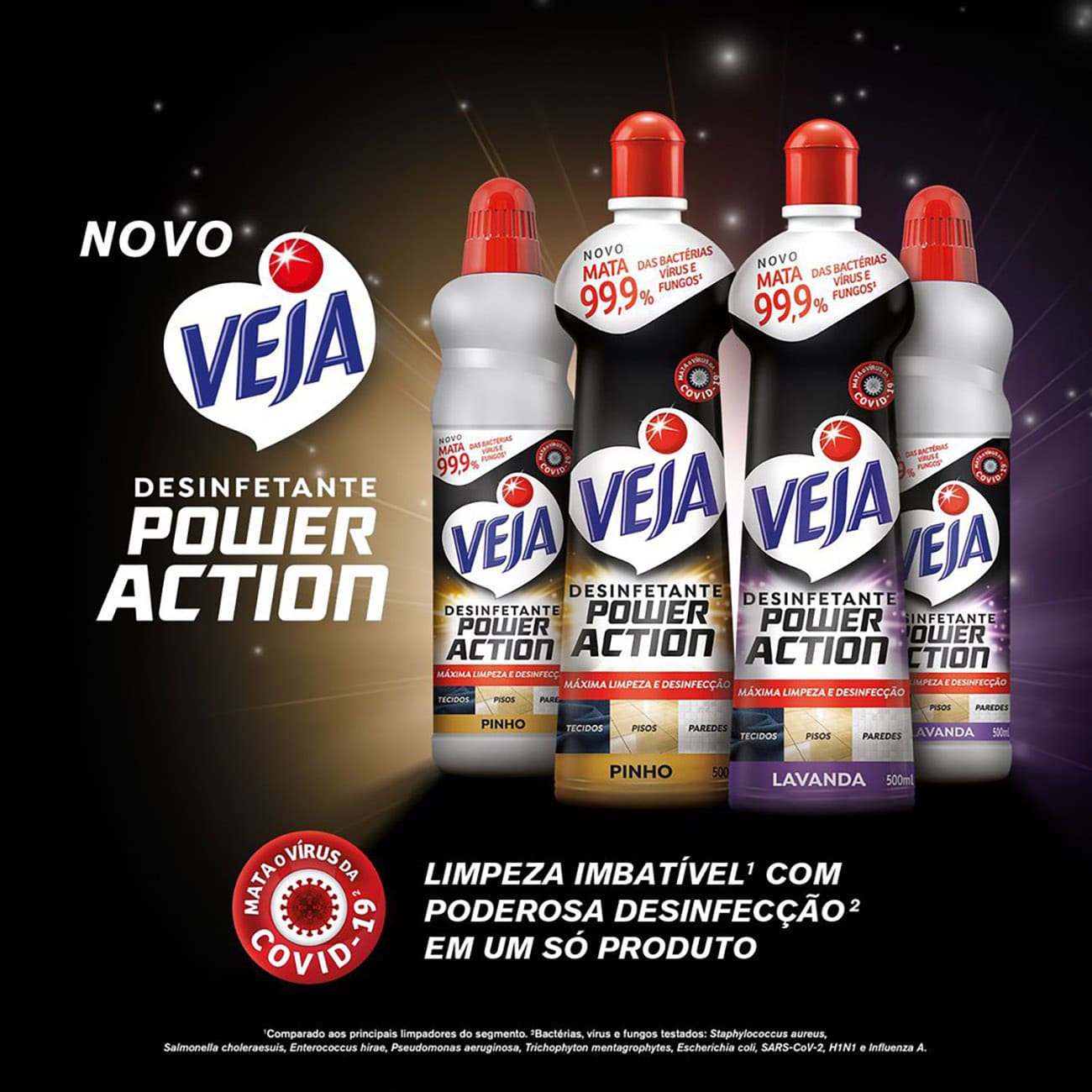 Desinfetante Veja Power Action Multissuperfcies Pinho 500mL